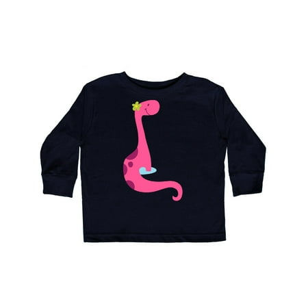 

Inktastic Cute Pink Dinosaur Gift Toddler Toddler Girl Long Sleeve T-Shirt