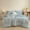 Blue, variant on Soft Washed Microfiber Duvet Insert | All Seasons Comforter | Lightweight Yet Warm | 200x230cm | White Gray Blue Multicolor Options | Machine Washable