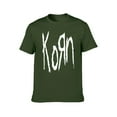 thumbnail image 4 of 90s Metal Band Style T-Shirt, Vintage Distressed Logo Tee, Retro Heavy Music Apparel Army Green-style L, 4 of 7