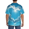 thumbnail image 3 of Vsdgher Heart Shaped Cloud Men's Cuban Shirt, Hawaiian Shirts, Business Casual Button Down Shirts, Short Sleeve Shirt-4X-Large, 3 of 5