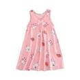 thumbnail image 2 of Cethrio Girls' Cotton Nightgowns, Soft Comfy Sleeveless Summer Sleep Dresses Pink Size 1-14T, 2 of 3