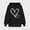 Black, variant on FamilyThread Womens Pullover Hoodie Fashion Long Sleeve Sweatshirts Hallow Heart Graphic Casual Loose Tops Kangaroo Pocket Shirts
