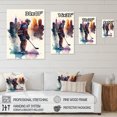 thumbnail image 4 of Designart Hockey Player In Front Of Cityscape I Canvas Wall Art, 4 of 5