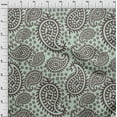 thumbnail image 4 of oneOone Polyester Spandex Gray Fabric Asian Paisley Craft Projects Decor Fabric Printed By The Yard 56 Inch Wide, 4 of 4