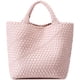 thumbnail image 1 of Bolso tejido para mujer, bolso de mano de cuero vegano, bolso grande de viaje de playa de verano y bolso de hombro retro hecho a mano, 1 of 5
