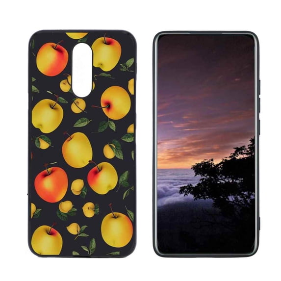 Yellow-Applesjpg-1 Phone Case, Degined for LG X4 Case Men Women, Flexible Silicone Shockproof Case for LG X4