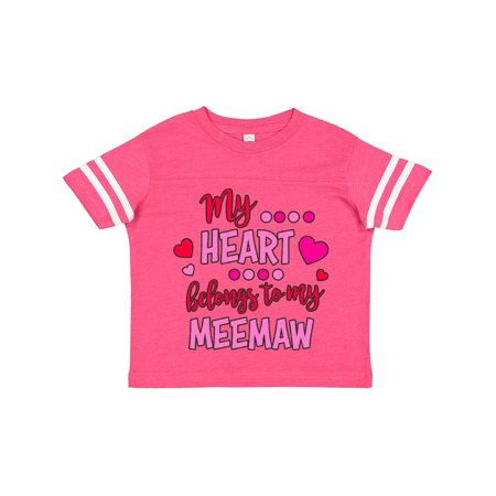 

Inktastic My Heart Belongs to My Meemaw Gift Toddler Boy or Toddler Girl T-Shirt