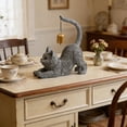 thumbnail image 6 of Lifelike Cat Sculpture Garden Statue – Premium Resin Home Decor Ornament – Feline Figurine for Indoor Shelf & Outdoor Patio,Gray, 6 of 6