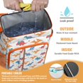 thumbnail image 2 of Travel Cooler Bag - White Cartoon Dinosaurs Pterosaurs Pattern Camping Beer Cooler Backpack with Bottle Opener- Waterproof Insulated Picnic Backpacks - Cooler Bag for Beach, 2 of 6