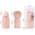 thumbnail image 2 of Brocha para polvos sueltos de viaje 8 en 1, brocha en ángulo, brocha para sombra de ojos, esponja de belleza, brocha para labios para mezclar bases, juegos de brochas de maquillaje portátiles, 2 of 6