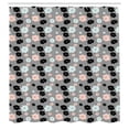 thumbnail image 2 of Ambesonne Floral Shower Curtain, Abstract Peony Blossoms Art, 69"Wx75"L, Peach Pale Blue, 2 of 4