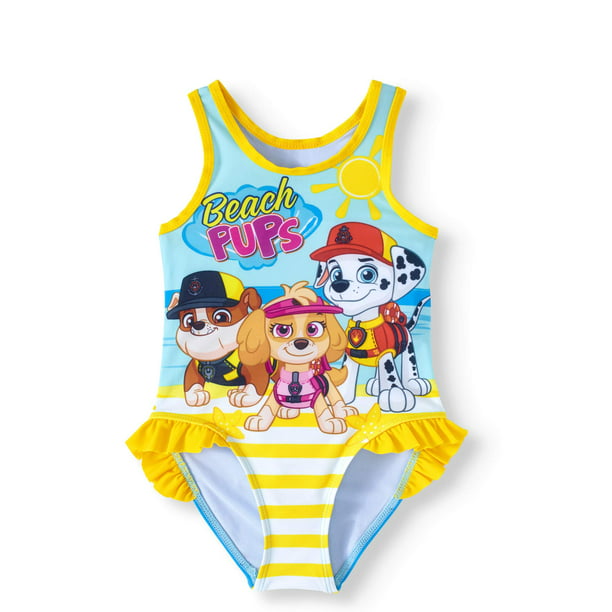 PAW Patrol Girls' Bathing Suit One Piece Toddler Yellow Size 3T -
