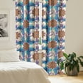 thumbnail image 2 of Ambesonne Boho Art Curtains, Mandala Butterfly Abstract, Pair of 28"x84", Eggshell and Multicolor, 2 of 5