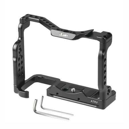 Image of Docooler A7RV Metal Camera Cage Aluminum Alloy with Quick Release Plate Cold Shoe Mount Magnetic Wrench Slot Numerous 1/4in-20 And 3/8in-16 Threaded Holes Compatible with Sony Alpha A7RV Camera