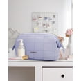 thumbnail image 3 of BAGSMART Wide-open Makeup Bag Cosmetic Pouch Organizer Travel Toiletry Bag Essentials Accessories for Women Girls, Quilted Purple, 3 of 8