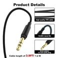 thumbnail image 3 of Toxaoii Wh-1000Xm3 Cable De Repuesto Para Auriculares De Audio Compatible Con Auriculares Sony Mdr-Xb950Bt Mdr-1000X Wh-H900N Wh-Ch700N Wh-1000Xm4 Mdr-10R Mdr-Zx770Bn Mdr-100Abn (Negro), 3 of 5