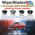 thumbnail image 2 of 2018 Ford Expedition Beam Wiper Blades Wipers w/1yr Warranty (Set of 3) w/Rear Wiper (WiperBladesUSA), 2 of 5