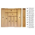 thumbnail image 4 of Oceanstar 5 Piece Bamboo Expandable Drawer Utensil Organizer Set, 18 L x 12.75 W x 2 H inches, Natural Color, 4 of 5