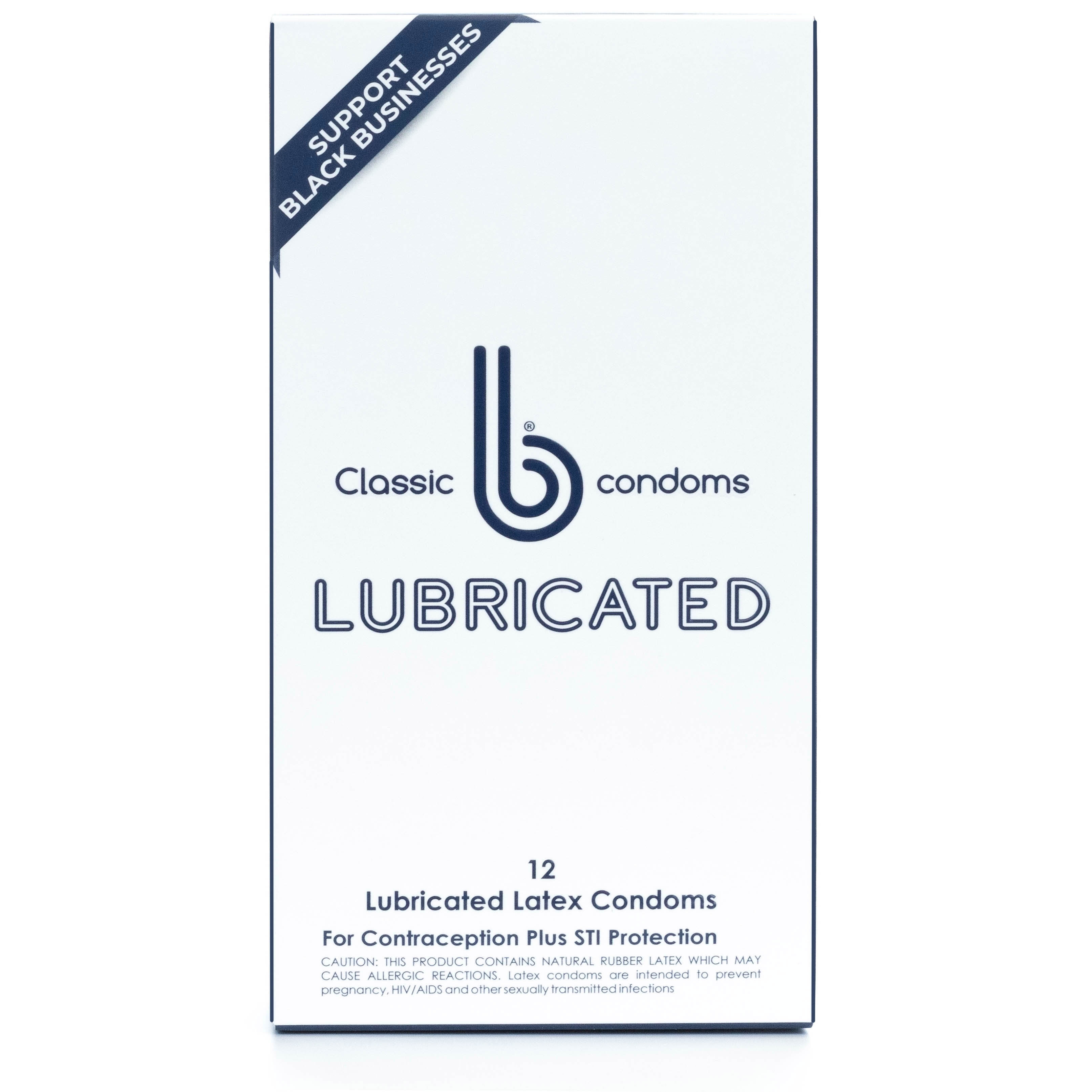 b Condoms Classic Lubricated Condoms, 12 Ct