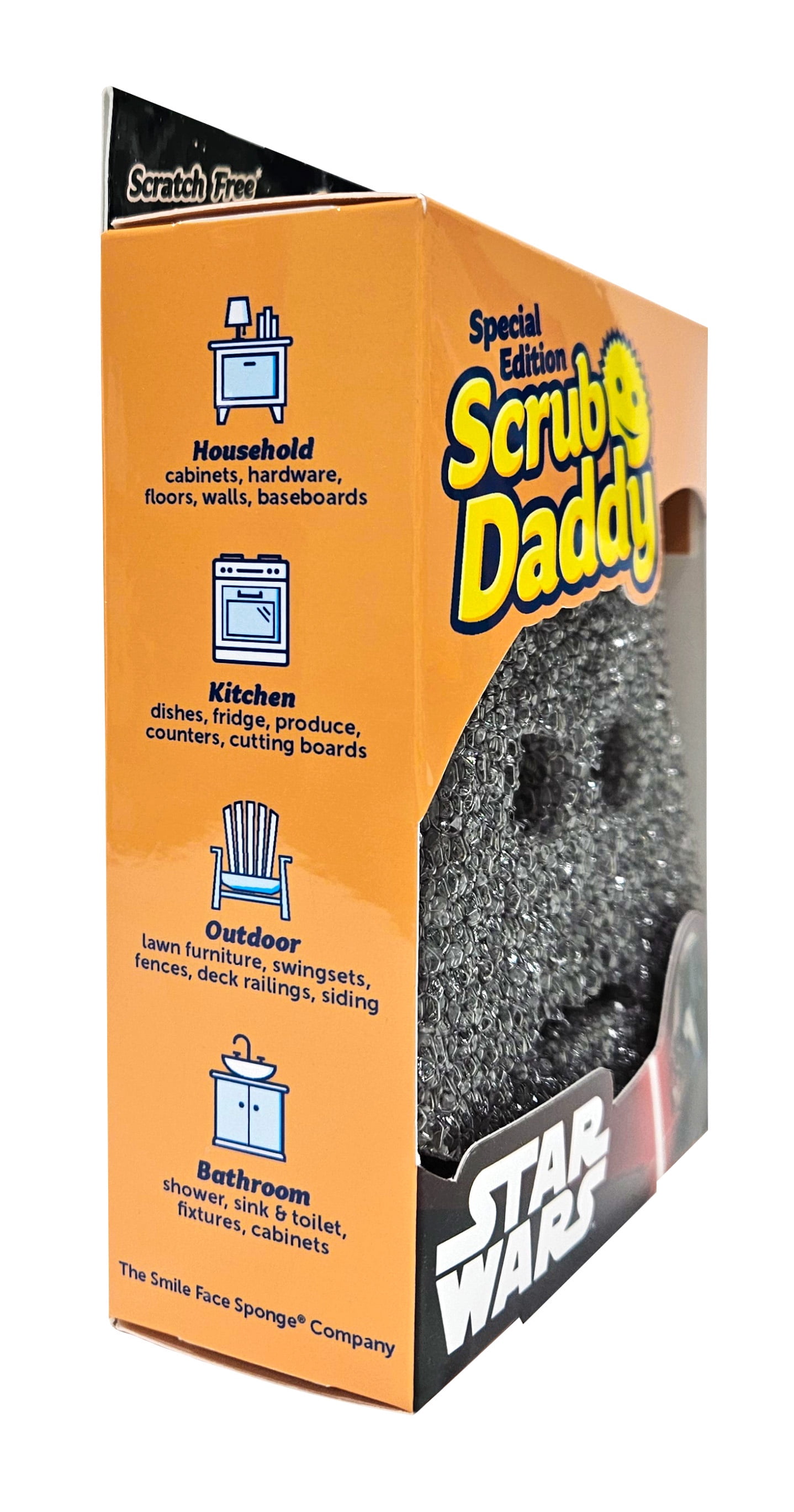 Scrub Daddy Star Wars Black Darth Vader Sponge Scratch-Free Dish Scrubber, Kitchen & Bath Cleaning Supplies, 1 Count