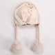 thumbnail image 5 of Gorro de punto Gorro peruano con pompón y orejas, gorros de invierno para mujer (Beige) ER, 5 of 5