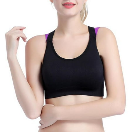 

Sports Bra for Women Criss-Cross Back Padded Strappy Sports Bras Medium Support Yoga Bra with Removable Cups
