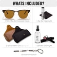 thumbnail image 2 of Ray-Ban RB3016 CLUBMASTER CLASSIC Square Shaped Non-Polarized Sunglasses for Men & Women - Includes Official RAYBAN Eyewear Kit - Ideal Formal & Casual Wear Sunglasses - B-15 Brown Lens, 2 of 2