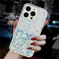 thumbnail image 6 of Clear Glitter Case Designed for iPhone 16 Pro, Luminous Effect Bling Sparkly Soft TPU Bumper Hard Cover for Women Girls Transparent Protective Phone Case for iPhone 16 Pro, White, 6 of 6