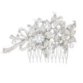 thumbnail image 1 of Miangastore Charming Bridal Hair Comb with Rhinestone and Bowknot Design for Wedding 10.5*7.5cm, 1 of 8