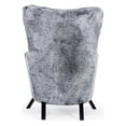 thumbnail image 4 of Modrest Findon 16.53" Glam Cast Iron & Faux Fur Fabric Accent Chair in Gray, 4 of 5