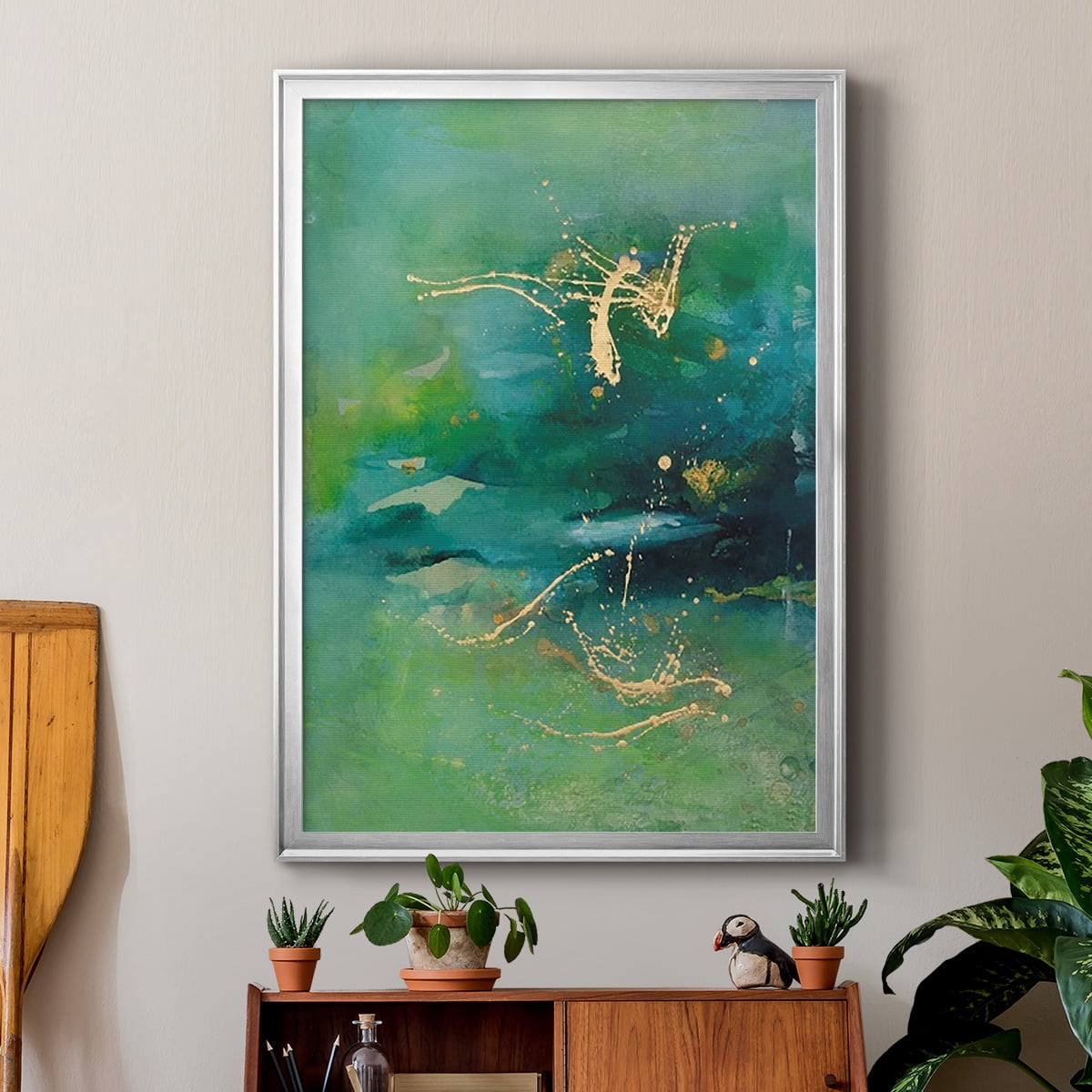 Peaceful Diptych II Premium Framed Print, in Gold, Black, or Silver - Ready to Hang