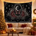 thumbnail image 3 of Butterfly with Roses Against Ornate Frame and Starry Sky Romantic Gothic for Dark Aesthetic Fans Mystical Art Decor Halloween Gift Tapestry Wall Hanging for Bedroom and Living Room, 3 of 7