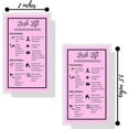 thumbnail image 4 of Lash Lift Aftercare Instruction Card  50 Pack  Single Side 2 x 3.5 inches Size  Starter Eyelash Lift Kit at Home DIY aftercare Supplies  Bubblegum Pink with Border Design, 4 of 9