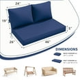 thumbnail image 2 of Kimunuk Outdoor Loveseat Cushion Set, 46" x 26" x 5" Waterproof Patio Furniture Cushions for Couch Bench Swing, Blue, 2 of 5