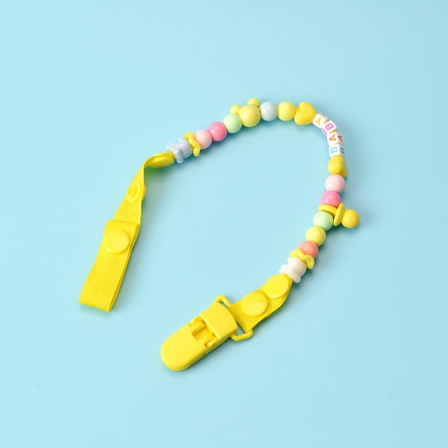 Cadena para chupete ajustable para bebé, pinza para chupete, juguete para bebé, pegamento para dientes, cadena anticaída, cuerda con letras
