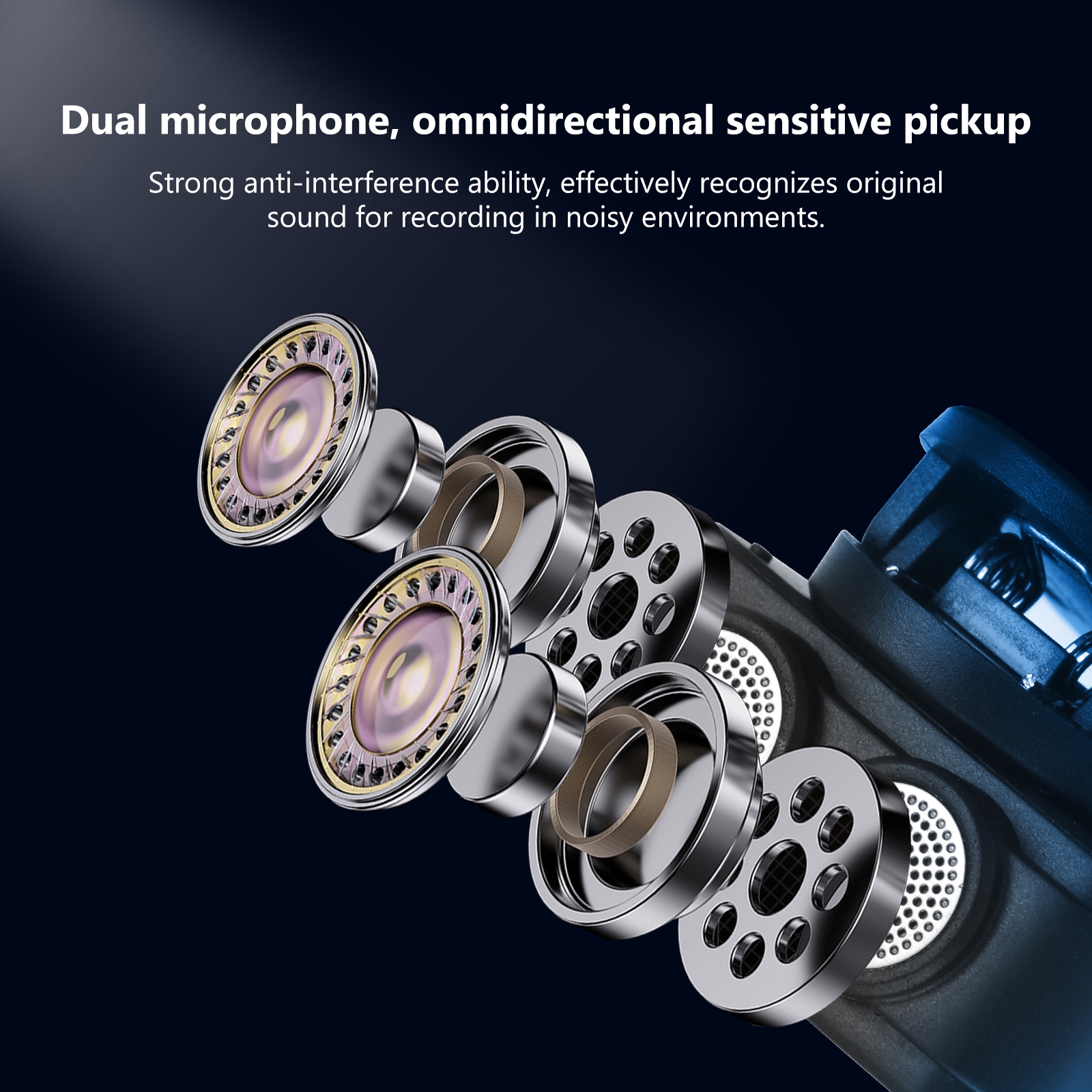 PULUZ Magnetic Lavalier Wireless Microphone with Charging Case Box, 8 Pin RX Receiver and 2 TX