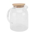 thumbnail image 4 of WESIEVYA 1Pack Glass Water Pot with Bamboo Lid 18 4x13 5in Transparent for Hot and Cold Resistant Tea Kettle, 4 of 8
