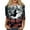 Light Gray, variant on WTOBBY Women's Fall Fashion Essential 3/4 Sleeve Round Neck Halloween Print Casual T-Shirt Top for Holiday Parties and Everyday Outfits,Black L