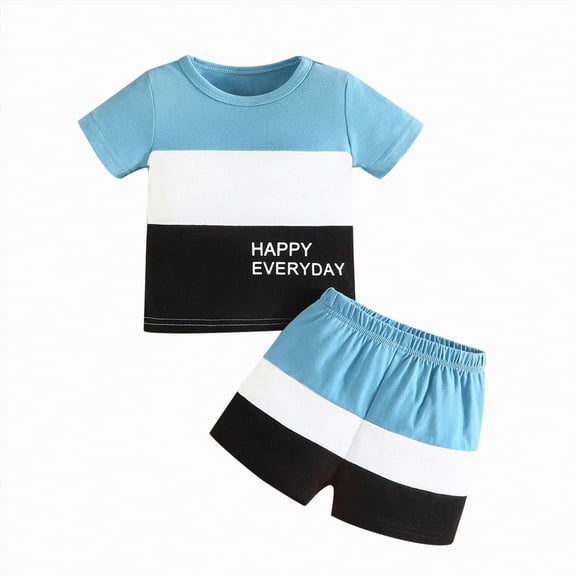 Boy Baby Clothes Toddler Boys Girls Fashion Outfits Set Kids Summer Letter Printed Short Sleeved Beach 6 12 18 24Months 2T 3T Children Clothing T Shirt Shorts Two Piece Pieces