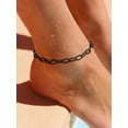 thumbnail image 2 of PROSTEEL Stainless Steel Anklet for Women Black Paperclip Charm Bracelet Jewelry Birthday Christmas Gift 8.5 Inch Chain, 2 of 6