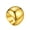 7.Gold-23mm, variant on KeyStyle Gold Plated Rings for Women Chunky Dome Statement Stacking Ring Men Personalized Jewelry Valentine Birthday Gift