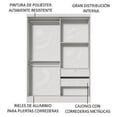 thumbnail image 4 of Ropero Closet Madesa Luke 2 Puertas Con Espejos Blanco 183 cm, 4 of 8
