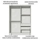 thumbnail image 4 of Ropero Closet Madesa Luke 2 Puertas Con Espejos Blanco 183 cm, 4 of 8