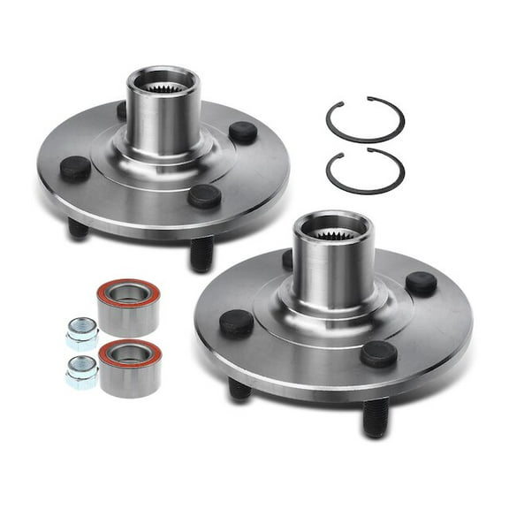 Wheel Hub Assembly Set 2 - Compatible with 1994 - 2002 Saturn SC2 Base FWD 1.9L 4-Cylinder 1995 1996 1997 1998 1999 2000 2001
