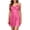 Watermelon Red, variant on Women's Sleepwear Zaewscy Lady's At-home Sleeveless Satin Lace-embroidered Short Nightgown Black Free Size