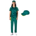 thumbnail image 1 of KANY Ropa olímpica australiana breakdance Disfrde Halloween para Hombres mujeres adultas, Halloween disfraces Hombres y mujeres disfraces Vestuario para espectáculos, Traje verde con solapa #77 L, 1 of 8