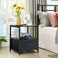 thumbnail image 5 of VECELO 3-Piece Bedroom Sets Include Metal Platform Bed Frame and 2 Black Nightstands, Twin Size, 5 of 7