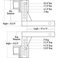 thumbnail image 4 of Eaz Lift Weight Distribution Hitch Shank 48131 Adjustable Hi/Low; 14 Inch Shank Length; 8-3/4 Inch Rise; 5-3/4 Inch Drop; Fits 2 Inch x 2 Inch Receiver, 4 of 9