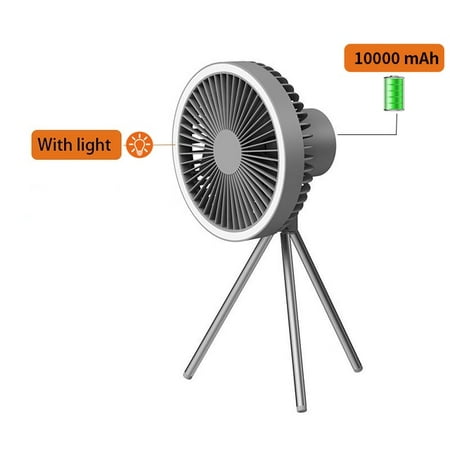 

Portable Camping Fan Rechargeable Multifunctional Mini Fan USB Outdoor Camping Ceiling Fan Led Light Tripod Stand Desktop Fan