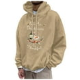 thumbnail image 1 of toraway Chandails en Molleton à Col Rond Hommes Entraînement Hiver Automne et Hiver Homme Action de Grâce Manches Longues Quotidien Décontracté Ample Tendance Mode Sweat à Capuche TG, 1 of 4